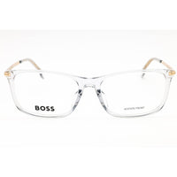Hugo Boss Men's Eyeglasses - Transparent Dark Grey Rectangular | BOSS 1614/F 0FT3 00 ,