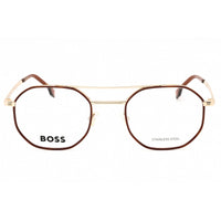Hugo Boss Men's Eyeglasses - Gold Brown Havana Metal geometric | BOSS 1632 00NR 00 ,