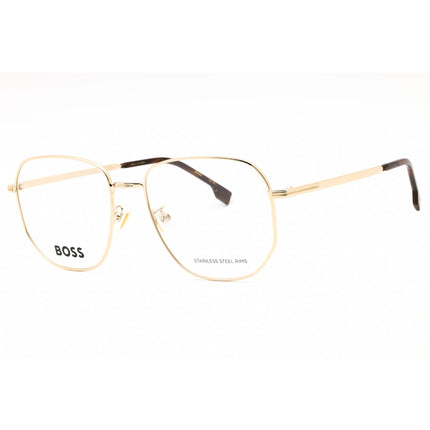 Hugo Boss Men's Eyeglasses - Gold Metal geometric Full Rim Frame | BOSS 1672/F 0J5G 00 ,