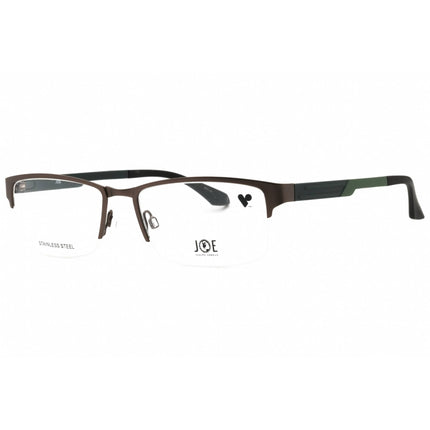 Joe optical Men's Eyeglasses - Gunmetal Metal Rectangular Half Rim Frame | JOE4070 033 ,