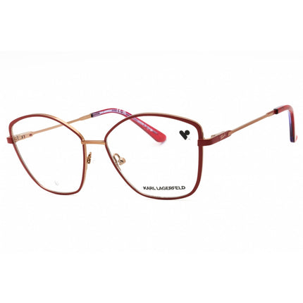 Karl Lagerfeld Women's Eyeglasses - Red Metal Cat Eye Shape Full Rim Frame | KL345 600 ,