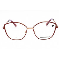 Karl Lagerfeld Women's Eyeglasses - Red Metal Cat Eye Shape Full Rim Frame | KL345 600 ,