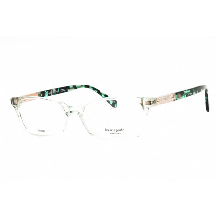 Kate Spade Women's Eyeglasses - Green Plastic Rectangular Full Rim | LAUREL 01ED 00 ,