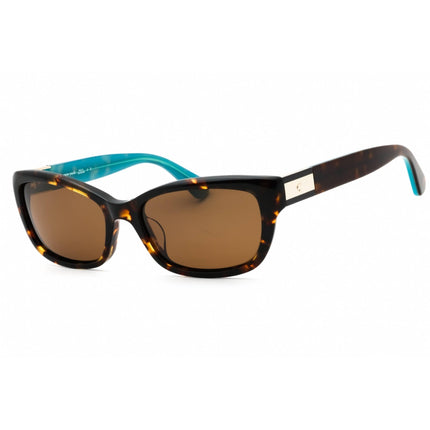 Kate Spade Women's Sunglasses - Havana Turquoise Plastic Cat Eye | Marilee/P/S 0FZL 00 ,