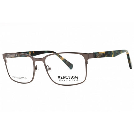 Kenneth Cole Reaction Men's Eyeglasses - Matte Gunmetal Metal Rectangular | KC0885 009 ,