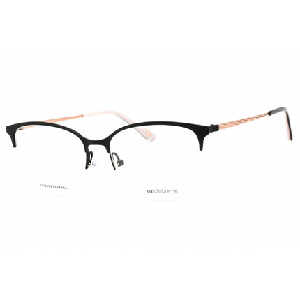Liz Claiborne Women's Eyeglasses - Matte Black Metal Cat Eye Half Rim | L 677 0003 00 ,