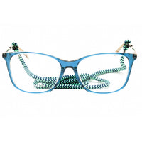 M Missoni Women's Eyeglasses - Blue Beige Plastic Square Full Rim | MMI 0015 0YRQ 00 ,