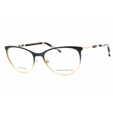 Marc Jacobs Women's Eyeglasses - Matte Blue Gold Metal Cat Eye | MARC 708 0NUC 00 ,