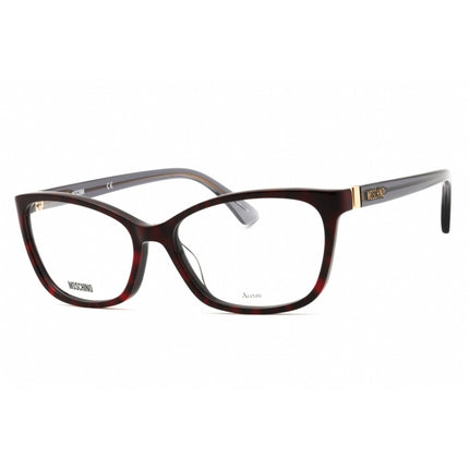 Moschino Women's Eyeglasses - Red Animal Acetate Cat Eye Full Rim | MOS558 03VJ 00 ,
