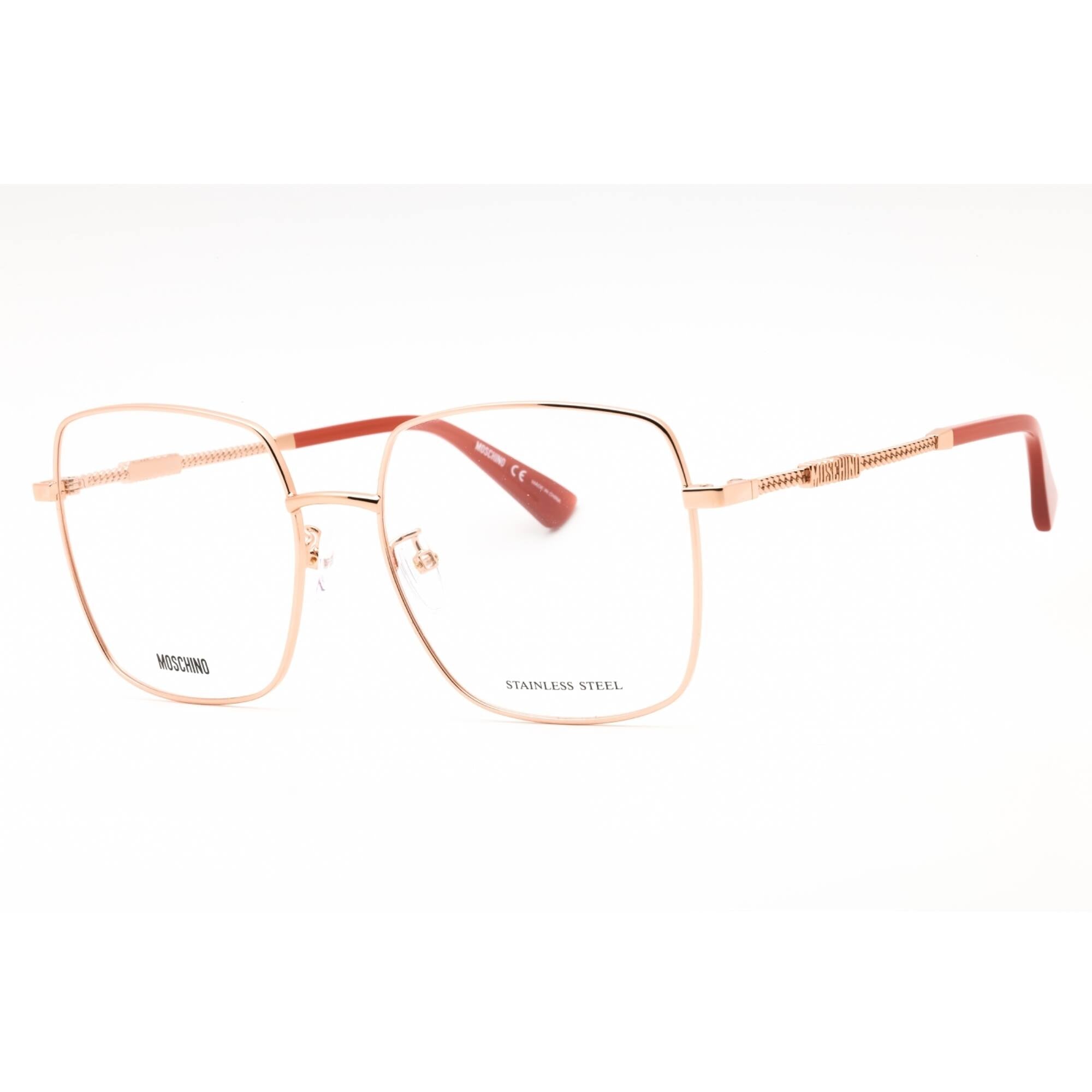 Moschino スクエアフレムメカネ MOS615G DDBGOLDCOPPER Moschino Women's Eyeglasses - Gold Copper Square Full Rim