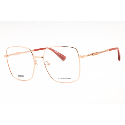 Moschino Women's Eyeglasses - Gold Copper Square Full Rim Frame | MOS615/G 0DDB 00 ,