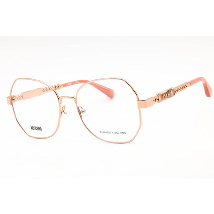 Moschino Women's Eyeglasses - Rose Gold Metal geometric Shape Frame | MOS621 0DDB 00 ,