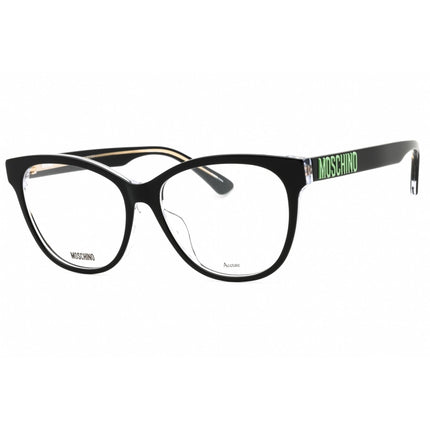 Moschino Women's Eyeglasses - Black Crystal Plastic Cat Eye Frame | MOS625/F 07C5 00 ,