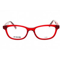 Moschino Love Women's Eyeglasses - Red Plastic Rectangular Full Rim | MOL512 0C9A 00 ,