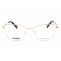 Moschino Love Women's Eyeglasses - Gold Copper Metal Cat Eye Frame | MOL552 0DDB 00 ,