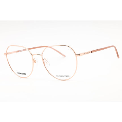 Moschino Love Women's Eyeglasses - Gold Copper Metal Geometric Frame | MOL560 0DDB 00 ,