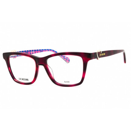 Moschino Love Women's Eyeglasses - Pink Havana Rectangular Frame | MOL610 0HT8 00 ,