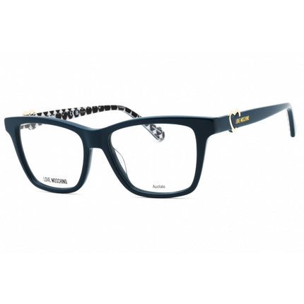 Moschino Love Women's Eyeglasses - Blue Plastic Rectangular Full Rim | MOL610 0PJP 00 ,