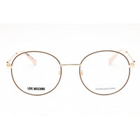 Moschino Love Women's Eyeglasses - White Gold Metal Round Frame | MOL617/TN 0B4E 00 ,