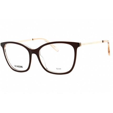 Moschino Love Women's Eyeglasses - Brown Plastic Cat Eye Full Rim | MOL622 009Q 00 ,