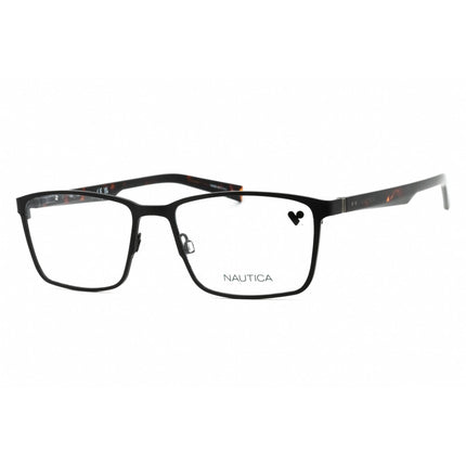 Nautica Men's Eyeglasses - Matte Black Metal Rectangular Full Rim Frame | N7323 005 ,