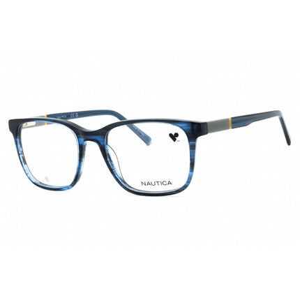 Nautica Men's Eyeglasses - Navy Horn Acetate Square Shape Full Rim Frame | N8179 441 ,