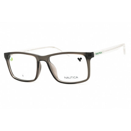 Nautica Men's Eyeglasses - Grey Crystal Rectangular Shape Full Rim Frame | N8182 015 ,
