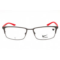 Nike Men's Eyeglasses - Satin Gunmetal/University Red Rectangular | NIKE 4315 076 ,