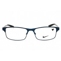 Nike Men's Eyeglasses - Satin Navy/Black Metal Rectangular Full Rim | Nike 8046 401 ,