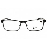 Nike Men's Eyeglasses - Satin Black/Black Metal Rectangular Full Rim | Nike 8047 001 ,