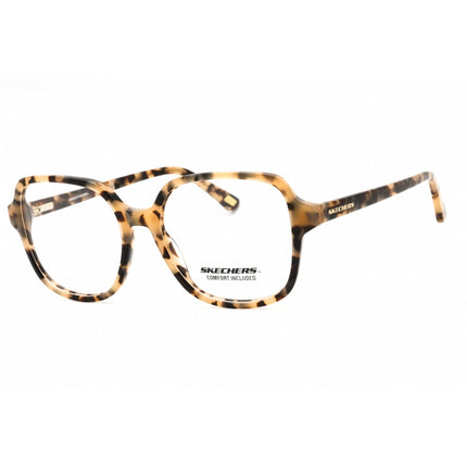 Skechers Women's Eyeglasses - Blonde Havana Acetate Square Full Rim Frame | SE2214 053 ,
