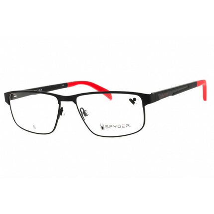 Spyder Men's Eyeglasses - Black Diamond Metal Rectangular Full Rim Frame | SP4035 001 ,