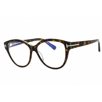 Tom Ford Women's Eyeglasses - Coloured Havana Acetate Cat Eye Full Rim | FT5954-B 055 ,