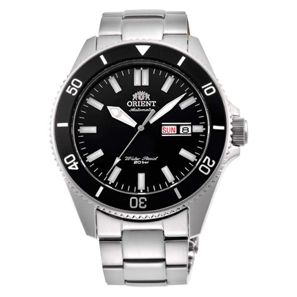 Orient Men's Automatic Watch - Kanno Black Dial Silver Bracelet Dive | RA-AA0008B19A ,