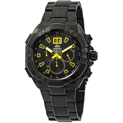 Orient Men's Watch - Enterprise Chrono Black Stainless Steel Bracelet | FTV00007B ,