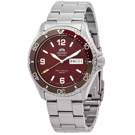 Orient Men's Watch - Kamasu Mako III Automatic Red Dial Silver Bracelet | RA-AA0820R ,