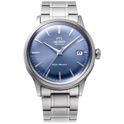 Orient Men's Watch - Bambino Power Reserve Blue Dial Silver Bracelet | RA-AC0M10L ,