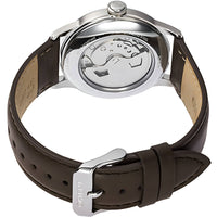 Orient Men's Watch - Bambino Power Reserve Light Blue Dial Brown Strap | RA-AC0M14L ,