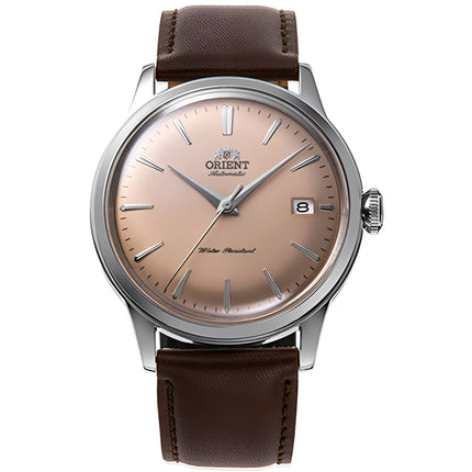 Orient Men's Watch - Bambino Automatic Copper Dial Brown Leather Strap | RA-AC0M15Y ,