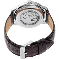 Orient Men's Watch - Bambino Automatic Green Dial Brown Strap Day-Date | RA-AK0805E ,