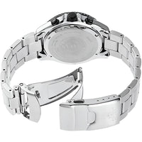 Orient Men's Watch - Mako Chronograph Blue and Black Dial Silver Bracelet | RA-TX0208L ,