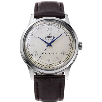 Orient Men's Watch - Bambino Solar Powered Quartz Brown Leather Strap | RA-WK0003G ,