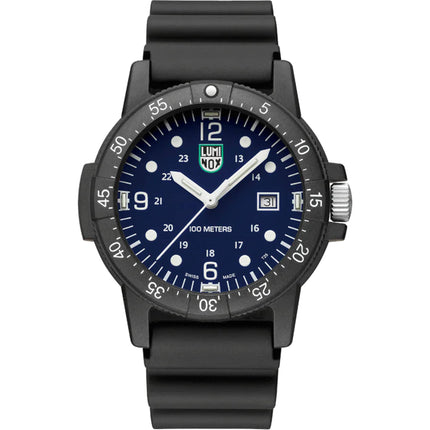 Luminox Men's Watch - G Sea Bass Quartz Blue Dial Black Rubber Strap Date | XS.2003 ,