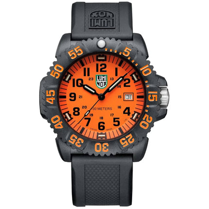 Luminox Men's Watch - G Sea Lion Quartz Orange Dial Black Rubber Strap | X2.2059.1 ,