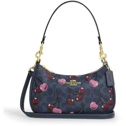 Coach Women's Shoulder Bag - Teri Signature Canvas with Cherry Print | CY694-IMDEI ,