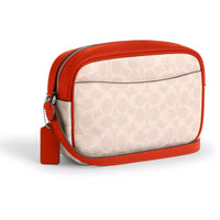 Coach Women's Camera Bag - Jamie Sand and Deep Orange Signature Canvas | CZ186-SVXIK ,