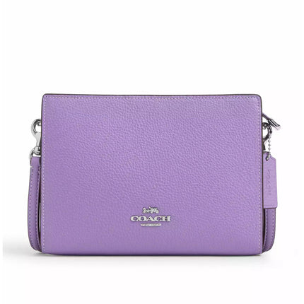 Coach Women's Crossbody Bag - Slim Pebble Leather with Zip-Top Closure | CAT21-SVII ,
