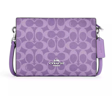 Coach Women's Crossbody Bag - Slim Signature Canvas with Zip Closure | CBM46-SVII ,