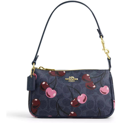 Coach Women's Wristlet - Nolita 19 Signature Canvas with Cherry Print | CZ011-IMDEI ,
