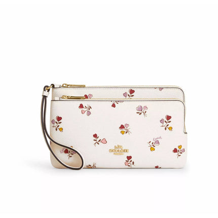 Coach Women's Wristlet - Heart Printed Coated Canvas Large Zip Around | CW969-IMCAH ,